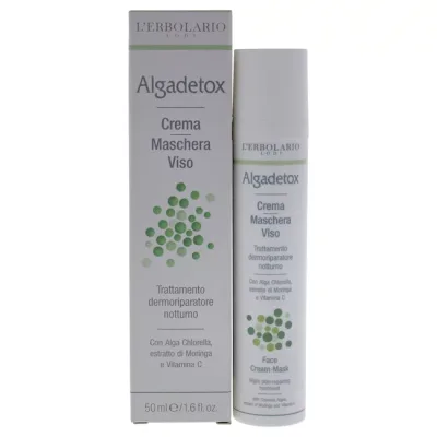 【正規品】【送料無料】 Algadetox Face Night Cream Mask by LErbolario for Unisex - 1.6 oz Cream
