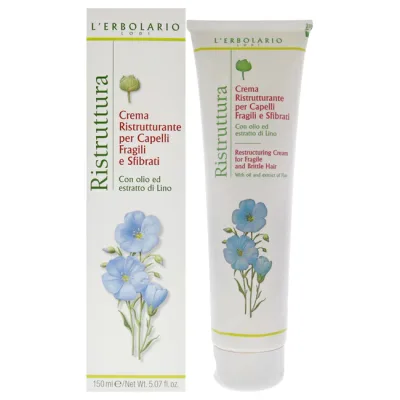 【正規品】【送料無料】 Restructuring Cream for Fragile and Brittle Hair by LErbolario for Women - 5.07 oz Cream