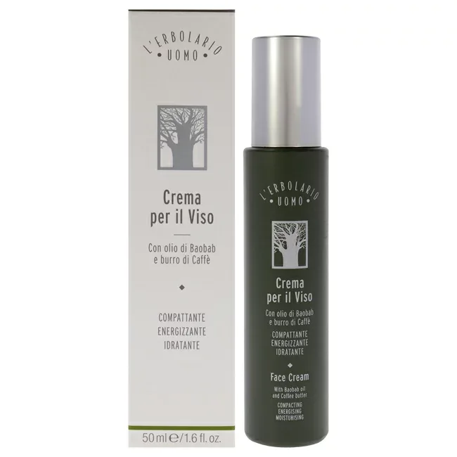 【正規品】【送料無料】 Uomo Face Cream by LErbolario for Men - 1.6 oz Cream