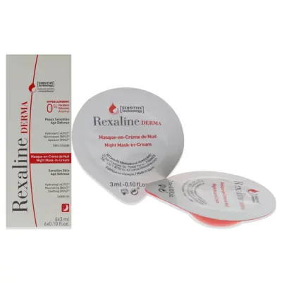 【正規品】【送料無料】 Derma Night Mask-in-Cream by Rexaline for Unisex - 6 x 0.10 oz Cream