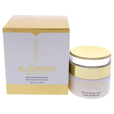 【正規品】【送料無料】 Bio Anti Wrinkle Cream by Allegresse 24K for Unisex - 1.7 oz Cream
