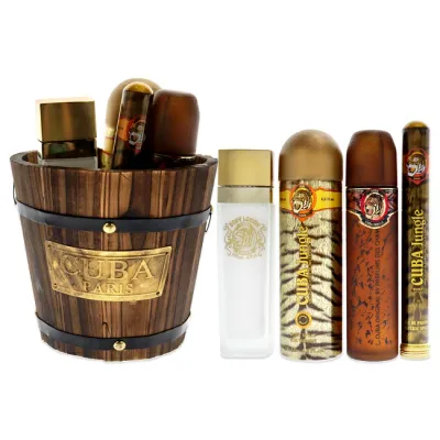 【正規品】【送料無料】 Cuba Jungle Tiger by Cuba for Women - 4 Pc Gift Set 3.3oz EDP Spray, 1.7oz EDP Spray, 6.6oz Body Spray, 4oz Body Lotion
