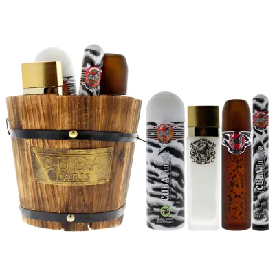 【正規品】【送料無料】 Cuba Jungle Zebra by Cuba for Women - 4 Pc Gift Set 3.3oz EDP Spray, 1.7oz EDP Spray, 6.6oz Body Spray, 4oz Body Lotion