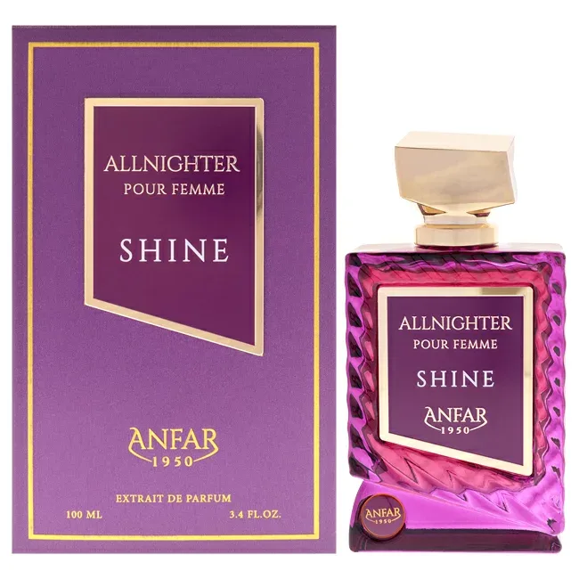 【正規品】【送料無料】 All Nighter - Shine by Anfar for Women - 3.4 oz Extrait De Parfum Spray