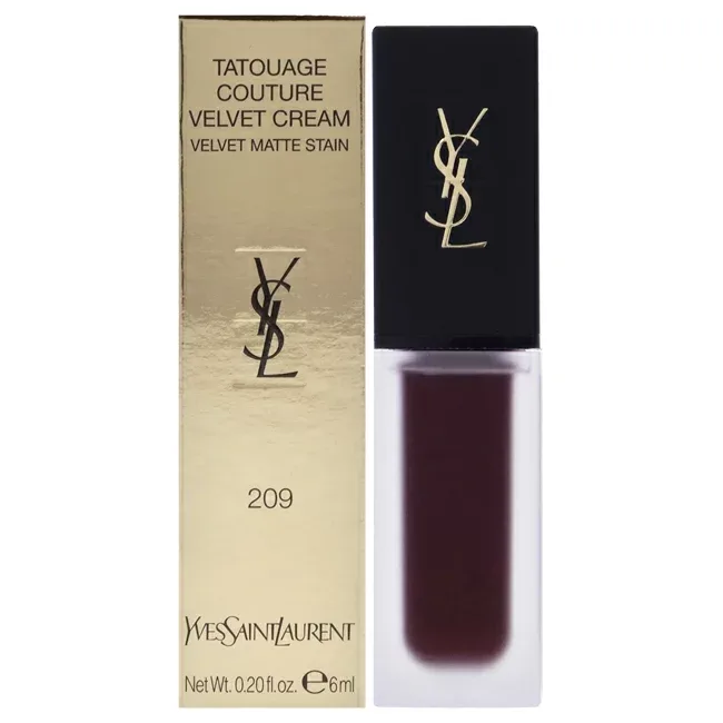 【正規品】【送料無料】 Tatouage Couture Velvet Matte Cream - 209 Anti-Social Prune by Yves Saint Laurent for Women - 0.2 oz Lipstick