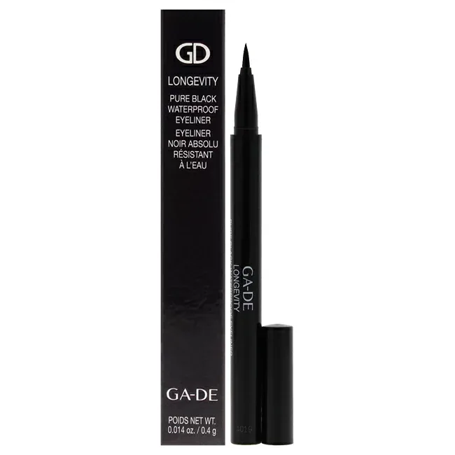 【正規品】【送料無料】 Longevity Pure Waterproof Eyeliner - Black by GA-DE for Women - 0.01 oz Eyeliner