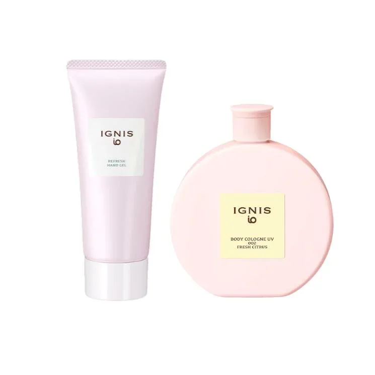IGNIS io イグニス イオ リフレッシュ ハンドジェル60g+ボディコロン UV 120g SPF30・PA++ 002 フレッシュシトラスの香り