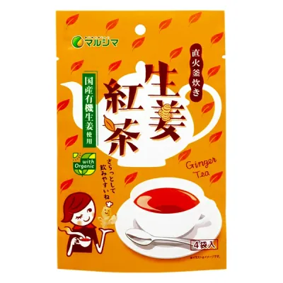 378円→350円 マルシマ 直火釜炊き 生姜紅茶 しょうが湯 生姜湯 40g(10g×4)