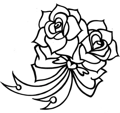 【エアブラシ ボディージュエリー ヘナタトゥー用ステンシル】薔薇&リボン W14cm