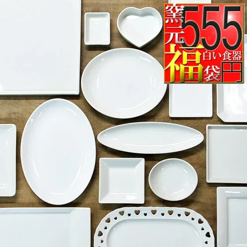 福袋 【555円で1名様分】白い食器のアウトレット福袋 B級品 白い食器 食器 おしゃれ 食器 福袋 食器セット 皿 おしゃれ お皿 おしゃれ 陶器 皿 洋食器 白 ホワイト 食器 カフェ