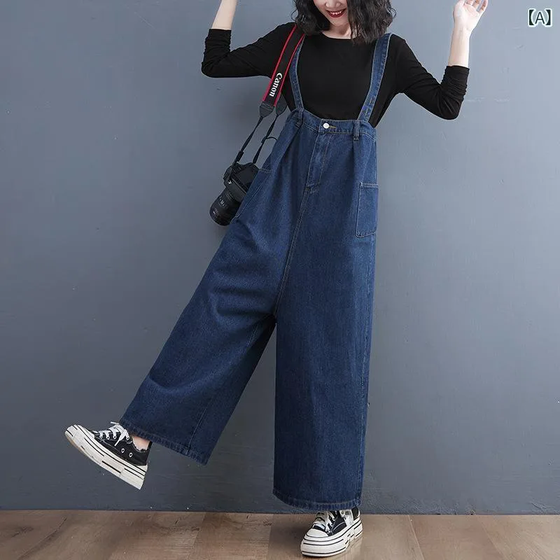 サロペット レディース オーバーオール 大きいサイズ ゆったり 体型カバー デニム パンツ 着痩せ 細見え ジーパン ジーンズ ワイドパンツ 切り替え デザイン カジュアル 普段使い 春夏