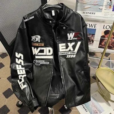 レザージャケット メンズ 春秋用 アウター 襟付き ライダースジャケット フェイクレザー 合成皮革 バイク用 切り替え 刺繍入り スタジャン ブルゾン 飛行服 ジャンパー 長袖 おしゃれ かっこいい ゆったり 大きいサイズ 体型カバー 着痩せ 細見え 普