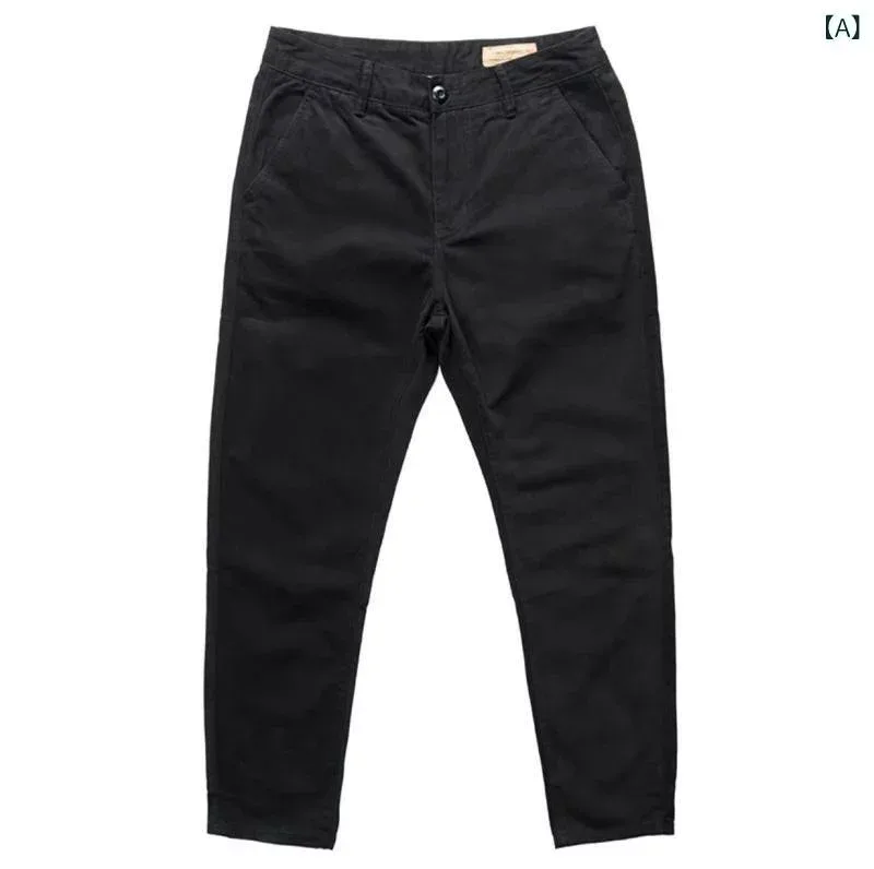 パンツ 男性用 アメカジ レトロ ワークパンツ チノパン 綿 コットン ゆったり アメリカン ストレート カジュアル ズボン ボトムス 大きいサイズ ゆったり 体型カバー 着痩せ 細見え 普段使い 通学 通勤用 アウトドア 無地 シンプル ベーシック ロ