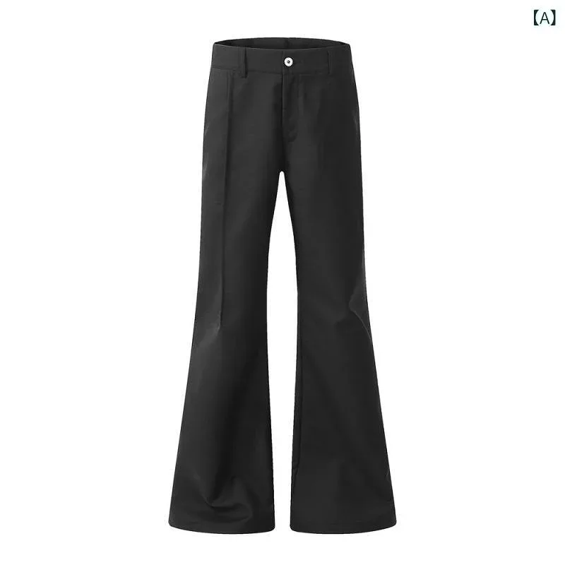 パンツ メンズ 男性用 ワイドパンツ ラッパズボン フレアパンツ ロングパンツ ヒッピー風 アメリカンカジュアル アメカジ ストリート系 ダンス衣装 ズボン ゆったり 楽ちん 大きめシルエット 大きいサイズ 体型カバー 着痩せ 細見え 無地 シンプル デ