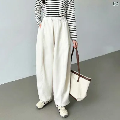パンツ レディース カジュアルパンツ ロングパンツ ワイドパンツ 秋物 シンプル 無地 ゆったり 体型カバー 着痩せ 細見え 大きいサイズ プラスサイズ 体系カバー お腹周り 柔らかい 快適 伸縮性 美脚効果 ストレート ナチュラル ベーシック 通勤用