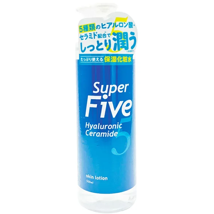 SUPER FIVE ヒアルロンセラミド 500ml ヒアルロン酸 セラミド 化粧水 大容量 ノンアルコール ノンパラベン Happy Birth ハッピーバース エステ プロ用美容室専門店