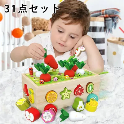 おもちゃ 木製 パズル モンテッソーリ教具 木のおもちゃ 男の子 女の子 積み木 積木 つみき 型はめ カラフル 形認識 色認識 形合わせ 指