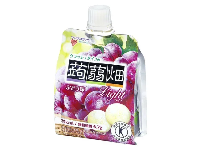 【ケースまとめ買い】【30個販売】 マンナンライフ クラッシュタイプの蒟蒻畑 ライトぶどう味 150 g 1箱(30個入り) ヘルスフード