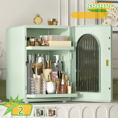 500円OFFクーポン メイクボックス コスメボックス 化粧品収納ボックス メイクケース 防塵 防水 大容量 蓋付き スキンケア用品 ジュエリーケース 小物入れ 卓上収納 寝室 浴室 洗面所 家庭用 立ち可能 小物入れ takushistore