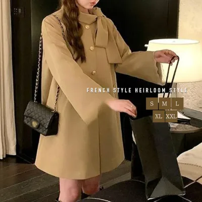 コート トレンチコート レディース 秋冬 春 可愛い きれいめ ゆったり アウター 秋物 秋服 ジャケット おしゃれ きれいめ 体型カバー 通勤 オフィス シャツブラウス ジャケット 新作 羽織り 通勤 着痩せ 仕事 韓国風 新作 20代 30代 40代 キャメル 秋物 秋服 オフィス