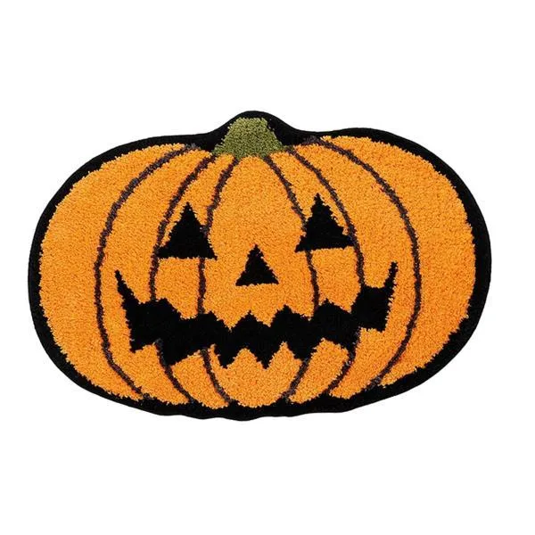 ハロウィン パンプキン フロアマット カーペット バスマット 滑り止め 屋内ドアマット 寝室 バルコニー ポーチ 廊下用