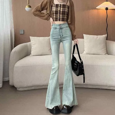 ジーンズ レディース 春秋 高身長 ワイドレッグ デニムパンツ スリット 切り替え 高品質 ハイウエスト 美脚 脚長効果 ゆったり 体型カバー 大きいサイズ ジーパン 普段使い