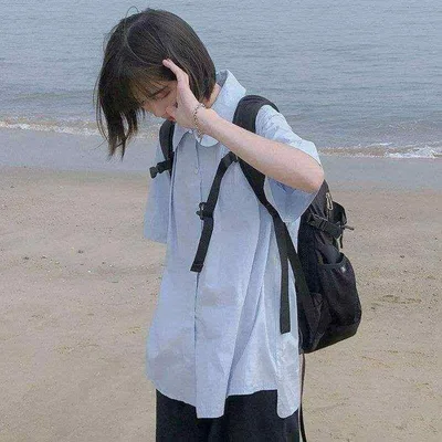 シャツ レディース 半袖 ブラウス 学生風 韓国風 ゆったり かわいい デザイン 襟 トップス 7分袖 学院風 ブルー 青 杏色 S M L XL 2XL ポリエステル