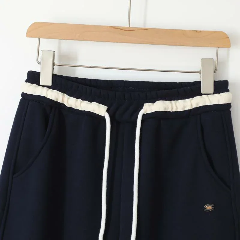 ニット レディース パンツ 秋冬 裏起毛 あったか ワイド ストレート ズボン ボトムス 厚手 ゆったり ルームウェア 部屋着 かわいい オシャレ カジュアル グレー レッド ネイビー ブラウン 綿 ポリエステル