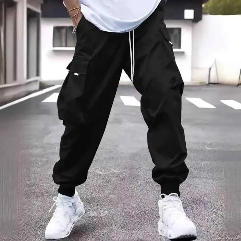 パンツ 男性用 ワークパンツ ミリタリー カーゴパンツ イージーパンツ リラックス ストレート 春秋 ポリエステル ブラック カーキ グリーン
