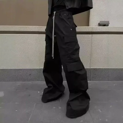 パンツ メンズ カーゴパンツ 春夏 薄手 ワークパンツ ワイドレッグ カジュアルパンツ 黒 多ポケット 男性用 普段使い アウトドア