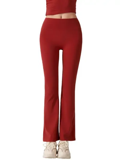 ヨガパンツ レディース フレアパンツ 美脚 レギンス スポーツウェア トレーニングウェア 高腰 ハイウエスト 伸縮性 抗菌 裸感 動きやすい フィットネス 運動用 普段使い スタイルアップ 美尻 無地 ヨガ フィットネス スポーツ