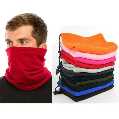 ネックウォーマー 男性用 女性用 防寒 マスク 帽子 2way フリース 登山 アウトドア 釣り オレンジ ブラック コーヒー カーキ ワインレッド レッド ピンク ブルー 無地