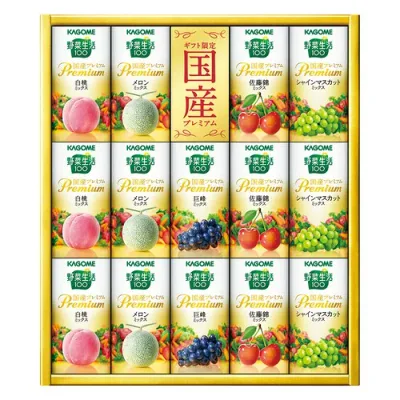 【送料無料・包装無料・のし無料】カゴメ 野菜生活100 国産プレミアムギフト(紙容器) YP-30S(B4)
