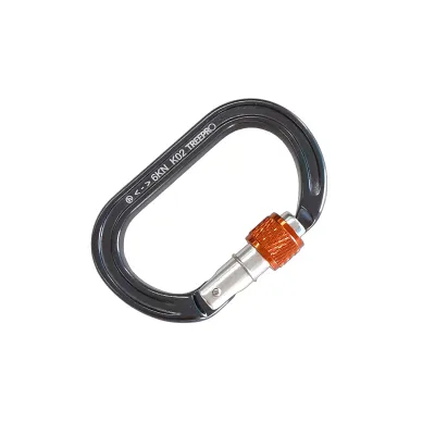 TREEPRO ツールミニカラビナ ロック有 グレー 6kN アルミニウム アクセサリー アクセント キャンプ 釣り アウトドア