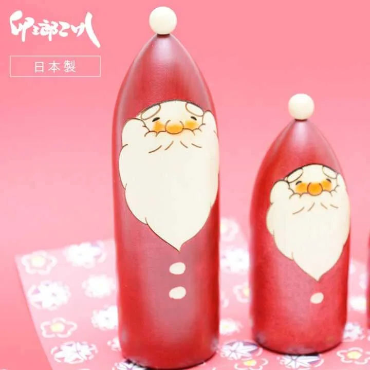 【送料無料】クリスマスこけし ツリーサンタ大 卯三郎こけし 木製 日本製 手作り クリスマス 贈り物 サンタ こけし 和モダン クリスマス飾り 赤 ギフト 木製 省スペース クリスマスプレゼント