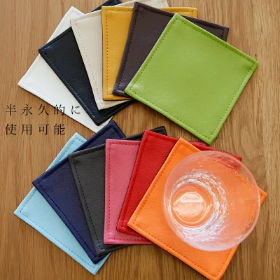 【クーポン対象】楽天1位 コースター「LEST」抗菌 おしゃれ 日本製 撥水 PVC レザー カフェ かわいい 可愛い 送料無料 ウイスキー 北欧 高級 コーヒー 酒 シンプル 正方形 業務用 ナチュラル オリジナル 汚れない 来客用 合皮 ビール ギフト プチ 濡れない