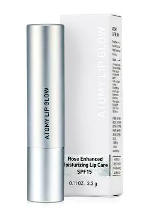 アトミ リップグロウ 3.3g ATOMY LIP GLOW ローズ(ピンク) リップクリーム 保湿 リップグロー 韓国コスメ Atom美 ATOMY ATOMI ナチュラルコスメ J00400 #8809406891999