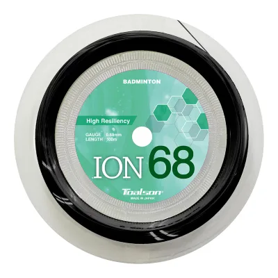 トアルソン TOALSON ガット バドミントン用 ロール イオン 68 (ION 68) 0.68 ブラック 8416814