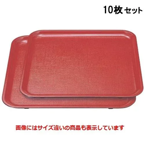 【10セット】お盆 厚口布目盆朱9寸 NS加工 /業務用/新品/小物送料対象商品