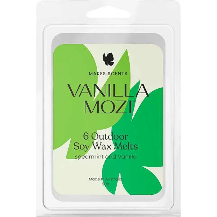 Vanilla Mozi Outdoor Soy Wax Melts Spearmint and Vanilla x 6 Melts