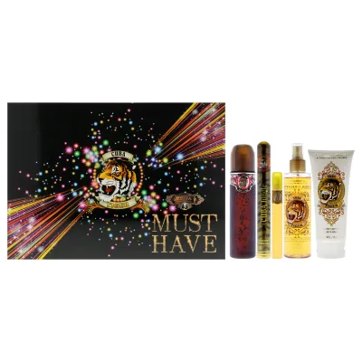 Cuba Cuba Must Have Tiger by Cuba for Women - 5 Pc Gift Set 3.3oz EDP Spray, 1.17oz EDP Spray, 0.5oz EDP Spray, 6.6oz Body Lotion, 6.6oz Body Splash