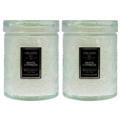 Voluspa White Cypress - Small by Voluspa for Unisex - 5.5 oz Candle - Pack of 2