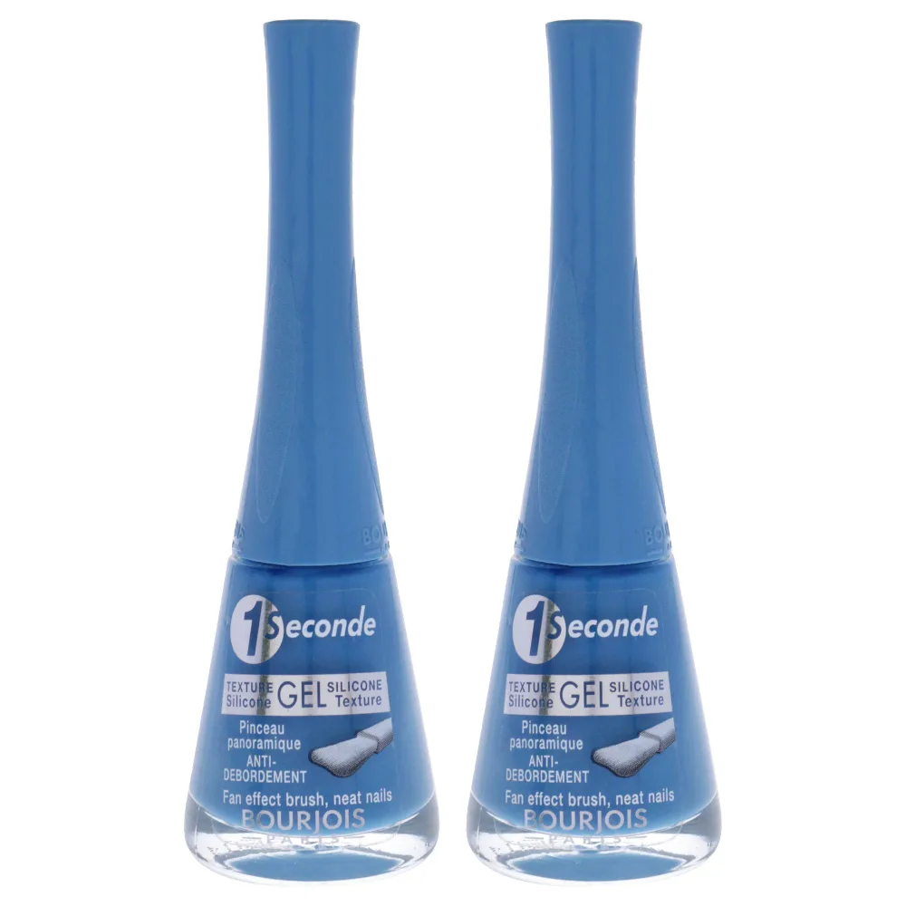 Bourjois 1 Seconde - 54 Blue-Tiful by Bourjois for Women - 0.3 oz Nail Polish - Pack of 2