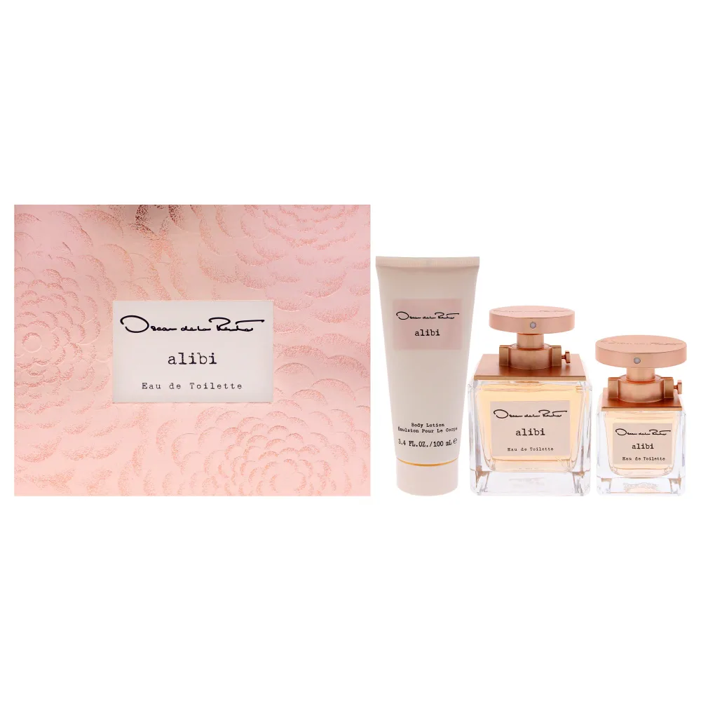 Oscar De La Renta Alibi by Oscar De La Renta for Women - 3 Pc Gift Set 3.4oz EDT Spray, 1oz EDT Spray 3.4oz Body Lotion