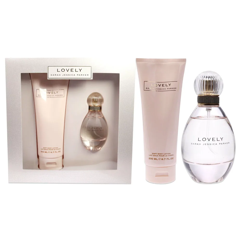 Sarah Jessica Parker Lovely by Sarah Jessica Parker for Women - 2 Pc Gift Set 1.7oz EDP Spray, 6.7oz Soft Body Lotion