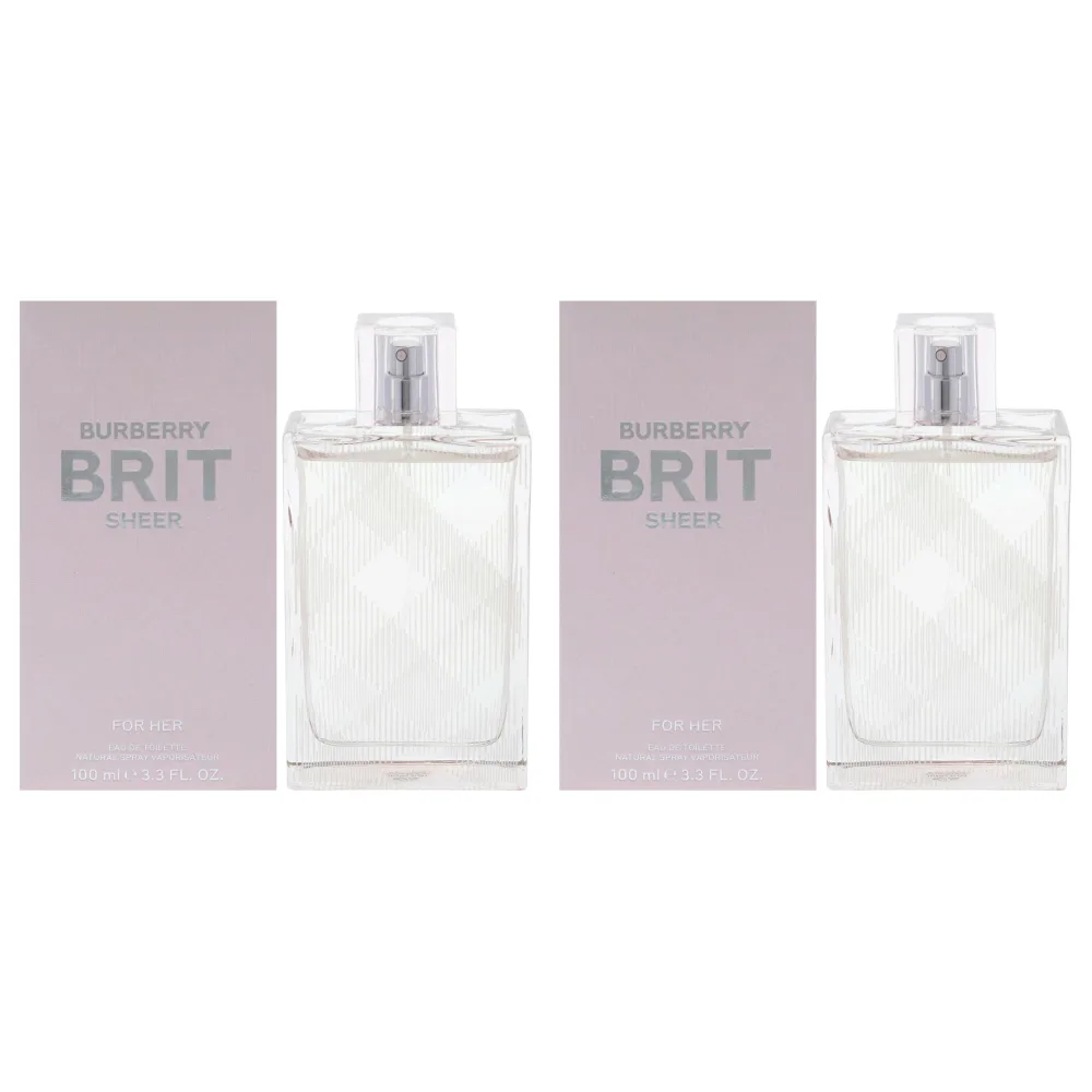 Burberry Burberry Brit Sheer by Burberry for Women - 3.3 oz EDT Spray - Pack of 2
