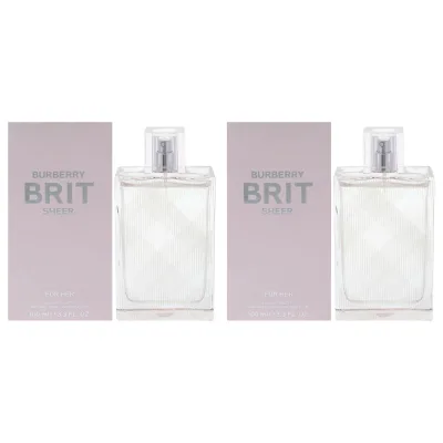 Burberry Burberry Brit Sheer by Burberry for Women - 3.3 oz EDT Spray - Pack of 2