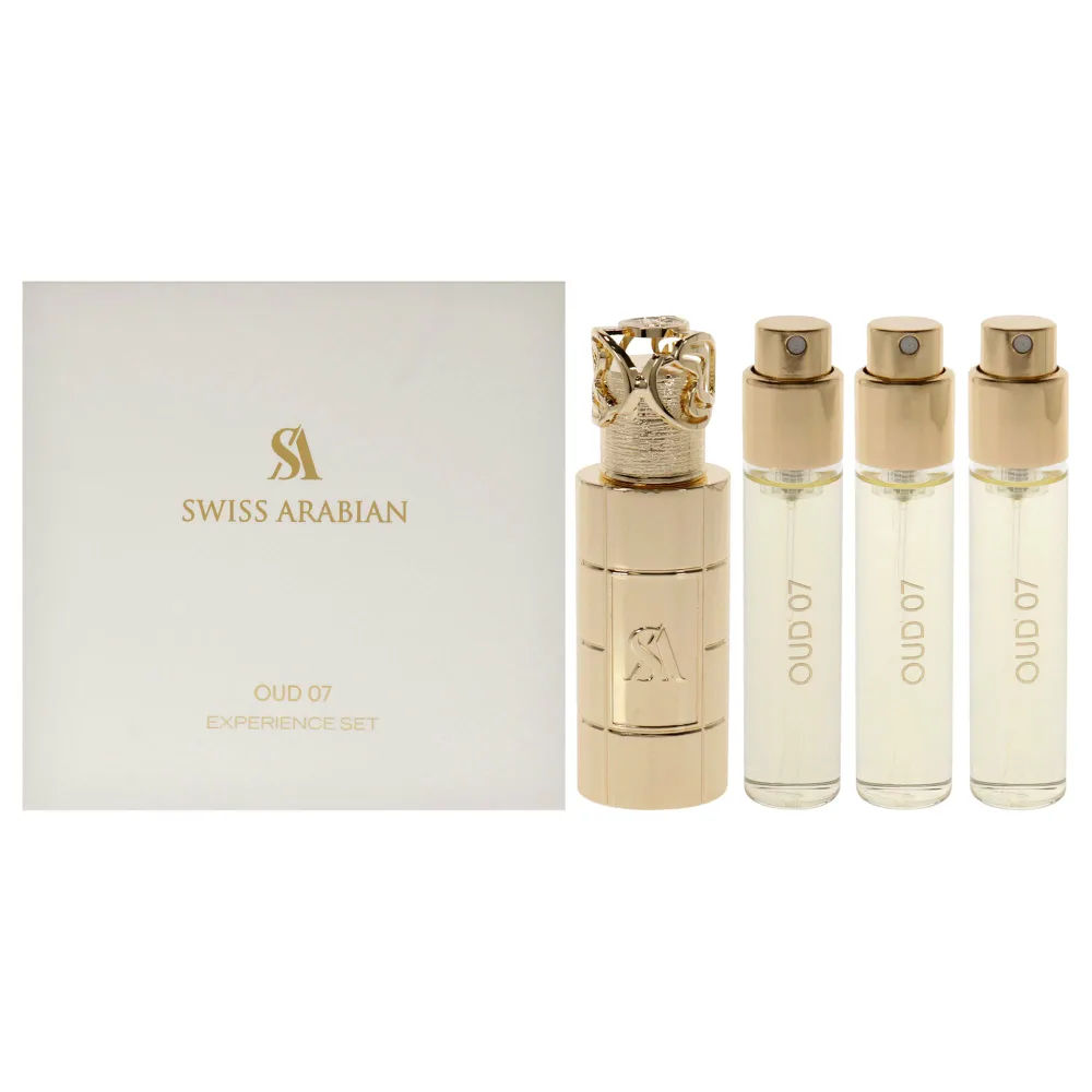 Swiss Arabian Oud 07 Trio Pack by Swiss Arabian for Unisex - 3 x 1 oz EDP Spray, Travel Spray Case