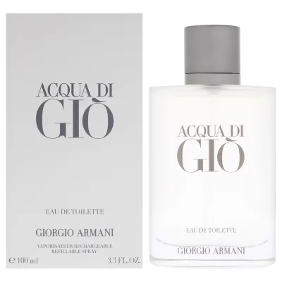 Giorgio Armani Acqua Di Gio by Giorgio Armani for Men - 3.4 oz EDT Spray (Refillable)