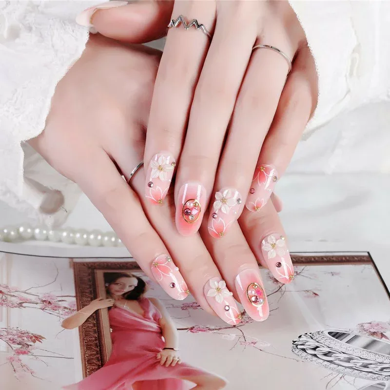 送料無料 デザインネイルチップ つけ爪 お得な24枚SET セット ネイルアート デコネイル 成人式 結婚式 披露宴 ネイルチップ ネイルパーツ AL228